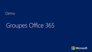 Démo
Groupes Office 365
 