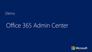 Démo
Office 365 Admin Center
 