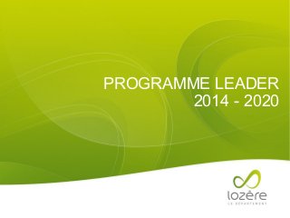 PROGRAMME LEADER
2014 - 2020
 