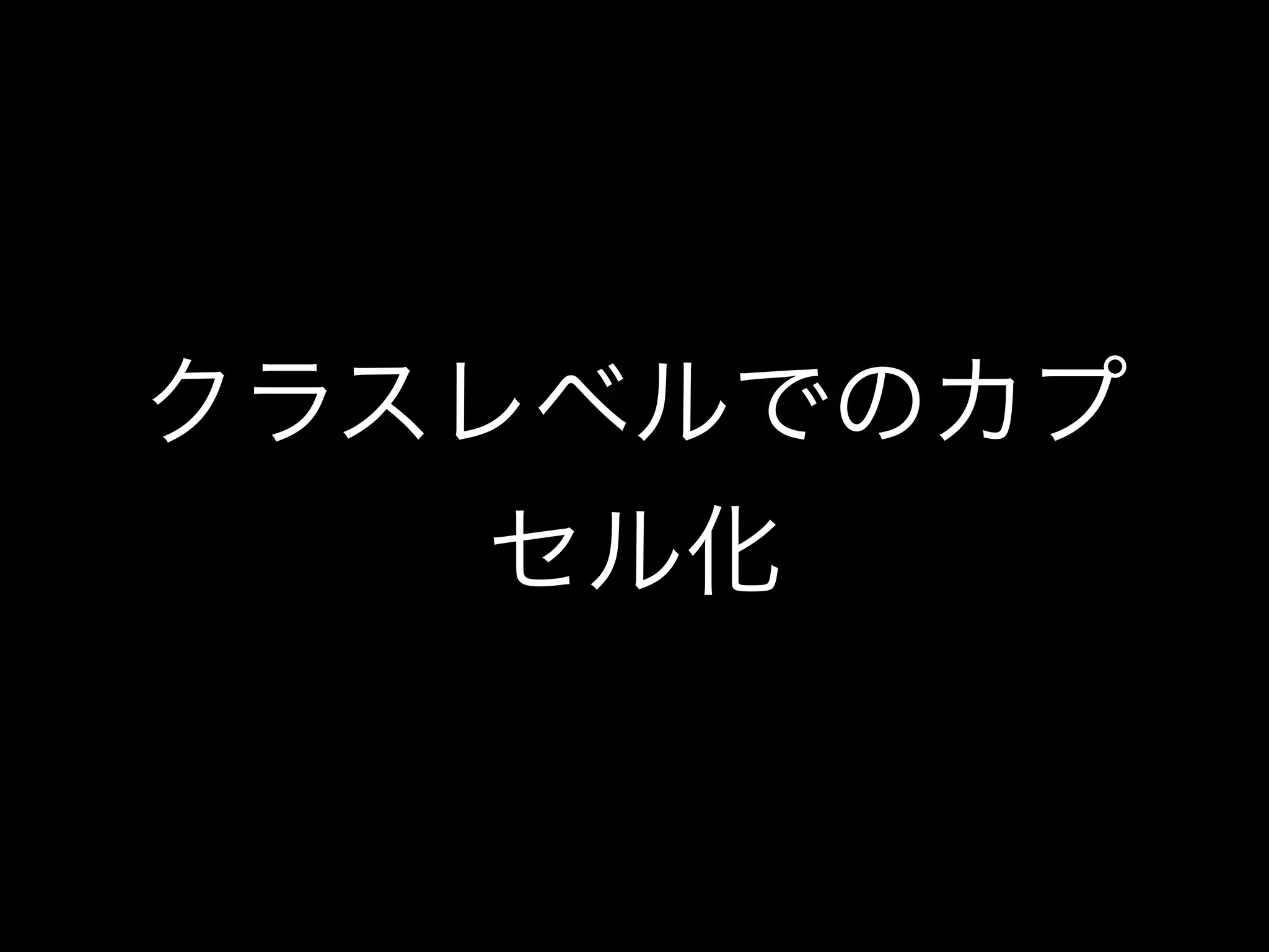 クラスレベルでのカプ
セル化
 