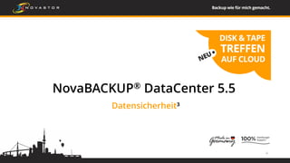 6
NovaBACKUP® DataCenter 5.5
Datensicherheit³
 