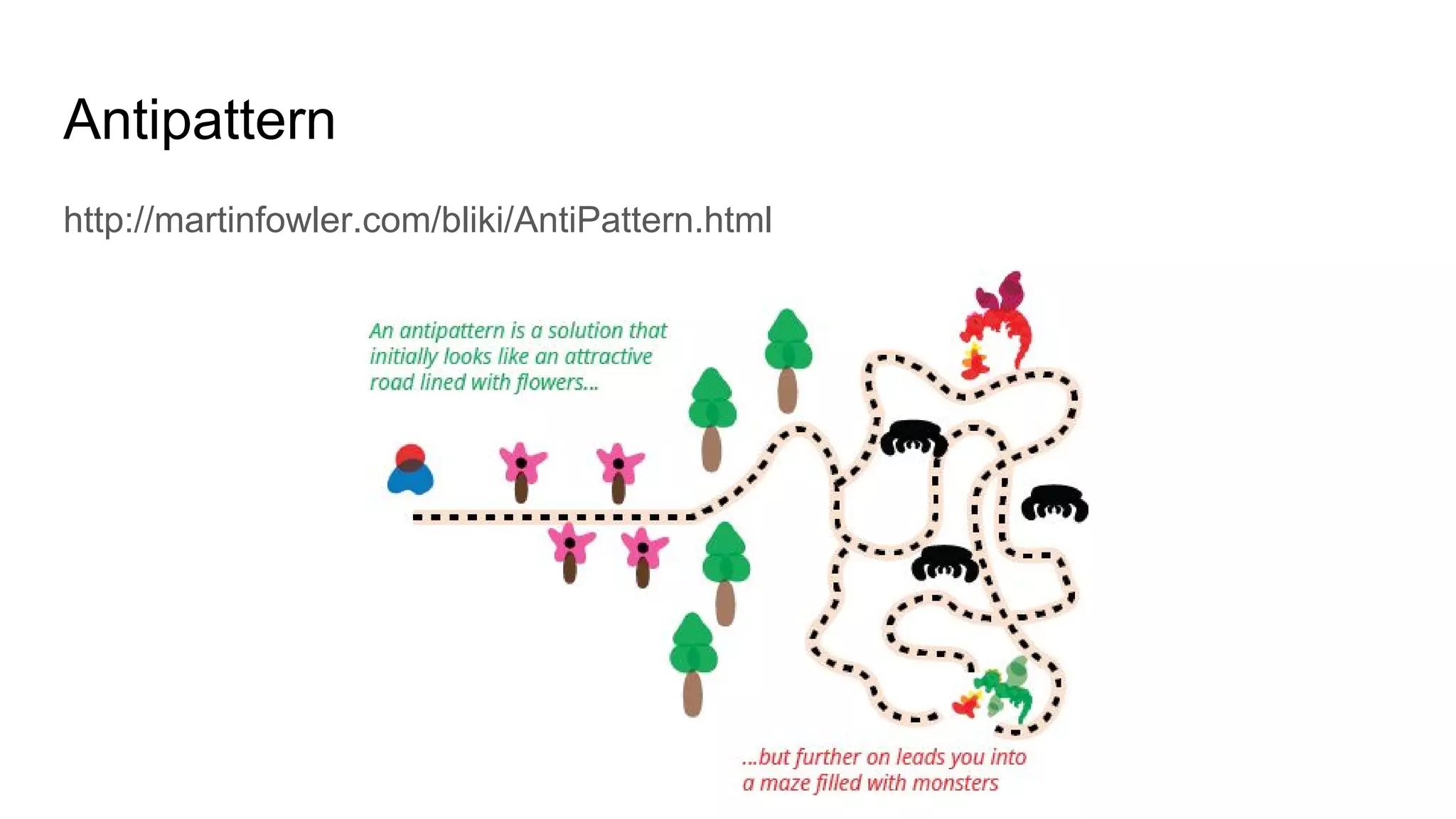 Antipattern
http://martinfowler.com/bliki/AntiPattern.html
 