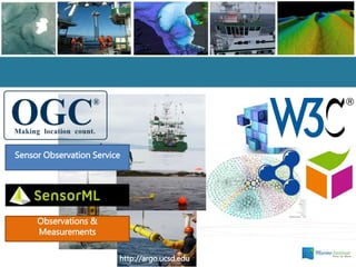 http://argo.ucsd.edu
Sensor Observation Service
Observations &
Measurements
 