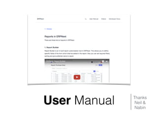 User Manual Thanks
Neil &
Nabin
 