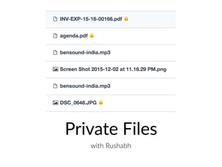 Private Files
with Rushabh
 