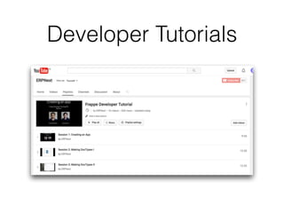 Developer Tutorials
 
