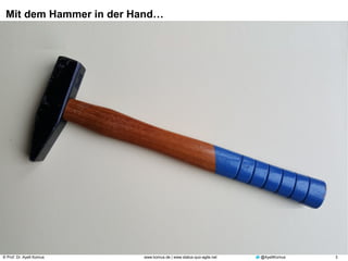 © Prof. Dr. Ayelt Komus 3www.komus.de | www.status-quo-agile.net @AyeltKomus
Mit dem Hammer in der Hand…
 