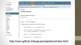 http://csev.github.io/tsugi-java/apidocs/index.html
 