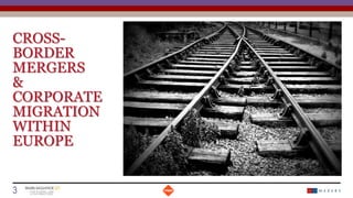 CROSS-
BORDER
MERGERS
&
CORPORATE
MIGRATION
WITHIN
EUROPE
Titre de la présentation
3
 