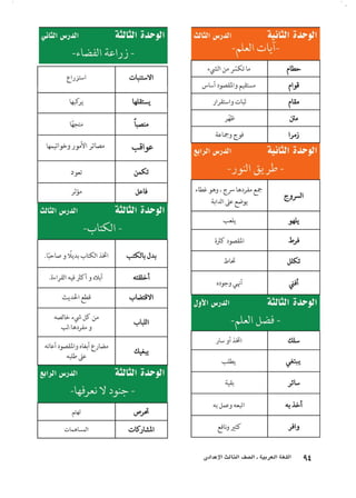 94 اللغة العربية ـ ال €صف الثالث الإعدادى 
 