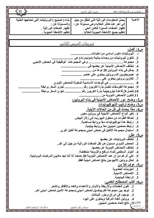 4102 الصف الأول الثانوي 11 / الخلاصة في الأحياء 4102  
الأهمية يحمل المعلومات الوراثية التي تنتقل من جيل 
إلي أخر عند تكا...