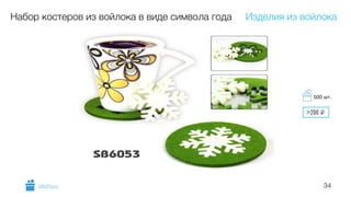 34
Набор костеров из войлока в виде символа года Изделия из войлока
GiftsPro.ru
>200 i
500 шт.
 