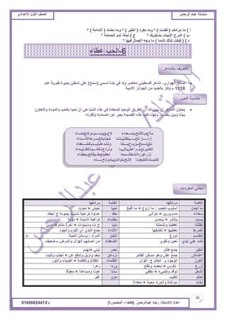 ‫حألًٽ‬ ‫حٿٜٲ‬‫حٿَكڄن‬ ‫٫زخى‬ ‫ٓڀٔڀش‬ُ‫حأل٫يحى‬ ‫حألًٽ‬ ‫حٿٜٲ‬
20
‫ح٫يحى‬/ً‫حالٓظخ‬:‫٫زيحٿَكڄن‬ ‫ٍٟخ‬(‫٣ڀوخ‬–‫حٿڄنٌٍٜس‬)‫ځ‬/01006824413
‫ڃخأؽ‬‫ـ‬‫ځ‬‫ـ‬‫ألننق‬‫ـ‬‫ّخٓــ٬يحء‬‫الف‬‫ــ‬‫ٵ‬‫ـ‬‫ىّٔـــٌىًالرٮ‬‫ـ‬‫ٟــخء‬
‫أُه‬‫ــــ‬‫حٍحٿق‬‫ــــــ‬٦‫رظ‬‫ـ‬‫ٽ‬‫ـــ‬‫ٿـنخ‬‫ٱ‬‫ـ‬‫ّينْخطٮ‬‫ـ‬‫ڃــَىخحألنــــيحء‬
‫نظٶ‬‫ـ‬‫حٓڄن‬‫ــ‬‫رِځ‬‫ـ‬‫ف‬‫ـ‬‫رــض‬‫ـ‬‫نخ‬‫ًن٘ي٫ڀْؤّـــيّخٿ٠ـــ٬ٴخء‬
٢‫ٿڀ‬‫ـ‬٪‫َّن‬‫ـ‬ِ‫ځ‬‫ــ‬ٖ٫‫ٍأ‬‫ــ‬ٕ‫ح‬‫ــ‬‫ـخ‬٩‫ًنَى‬‫ـ‬‫نخٿټــــٌنخٿ٨ــپ‬‫ــ‬‫ڃخء‬
‫نٍِ٫ٌٍىحن٘٬ڀ٘ــڄ٬خ‬٪‫ن٬٤ْن‬‫ـ‬‫٣ــْٴخٿق‬‫ـ‬‫ـز٬٤ـخء‬
‫ٻنڀْٔنيحٻنڀْ٬ٌنخ‬‫الطـق‬‫ــ‬‫ٿٌحٿيڅ‬‫ــ‬‫ّخىًنبم‬‫ـ‬‫ـــــخء‬
‫أ‬)‫ڃَحىٱ‬ ‫ڃخ‬(‫ٳ٠ض‬)‫ڃٴَى‬ ‫ًڃخ‬ ‫؟‬(َْ٤‫حٿ‬)‫ڃ٠خى‬ ‫ًڃخ‬ ‫؟‬(‫حٿنيحڃش‬)‫؟‬
‫د‬)‫ؽ‬ ‫؟‬ ‫رؤٓڀٌرٺ‬ ‫حألرْخص‬ ‫حَٗف‬)‫؟‬ ‫حٿلڄخڃش‬ ‫نيځ‬ ‫ٿڄخًح‬
‫ى‬)(‫طنيڃخ‬ ‫ٿٌٿٺ‬ ‫ٳزټض‬)‫؟‬ ‫ٳْيخ‬ ‫حٿـڄخٽ‬ ‫ًؿو‬ ‫ڃخ‬
ِ‫طٔڄ‬ ‫رڀيس‬ ِ‫ٳ‬ ‫ًٿي‬ َٛ‫ڃ٬خ‬ ِ‫ٳڀٔ٤ْن‬ َ٫‫ٗخ‬ ،ٍُ‫حٿيٌح‬ ‫ٛخٿق‬(‫ٓڄق‬)‫٫خځ‬ ‫٣زَّش‬ ‫رلَْس‬ ‫ٗخ٣ت‬ ِ‫٫ڀ‬
1938‫حألىرْش‬ ِ‫حٿـٌحث‬ ‫ڃن‬ ‫رخٿ٬يّي‬ ُ‫ًٳخ‬ ‫ځ‬
‫ًحٿظ٬خًڅ‬ ‫ًحٿڄٌىس‬ ‫رخٿلذ‬ ‫نلْخ‬ ‫أڅ‬ ِ‫ى‬ ‫حٿينْخ‬ ‫ىٌه‬ ِ‫ٳ‬ ‫ٿڀٔ٬خىس‬ ‫حٿٌكْي‬ ‫حٿ٤َّٶ‬ ‫أڅ‬ ‫ٿنخ‬ ‫ّزْن‬ ‫أڅ‬ َ٫‫حٿ٘خ‬ ‫ّلخًٽ‬
‫ر٬٠نخ‬ ‫ًرْن‬ ‫رْننخ‬،‫ًٳټَطو‬ ‫اكٔخٓو‬ ‫٫ن‬ َ‫ّ٬ز‬ ‫حٿٸْٜيس‬ ‫ىٌه‬ ‫ٻظذ‬ ‫ًٿيٌه‬
‫حٿټڀڄش‬‫ڃَحىٳيخ‬‫حٿټڀڄش‬‫ڃَحىٳيخ‬
‫أؿڄپ‬ ‫ڃخ‬‫ط٬ـذ‬ ‫أٓڀٌد‬:٩ًٍ‫أ‬ ‫ڃخ‬×‫أٷزق‬ ‫ڃخ‬‫نلْخ‬ْٖ٬‫ن‬×‫نڄٌص‬
‫ٓ٬يحء‬‫ڃًٍَّٔن‬×ِ‫كِحن‬‫كٸي‬‫ٗيّيس‬ ‫ٻَحىْش‬ ‫٫يحًس‬x‫أكٸخى‬ ‫ؽ‬ ‫ڃٌىس‬
‫ٌّٔى‬َ٘‫ّنظ‬×َٔ‫ّنل‬‫رٰ٠خء‬‫ٗيّيس‬ ‫ٻَحىْش‬×‫ڃٌىس‬
‫ط٨ڀڀنخ‬‫ًط٘ڄڀنخ‬ ‫طٰ٤ْنخ‬‫ىنْخ‬‫ًىنْخًحص‬ ‫ىنخ‬ ‫ؽ‬×ِ‫أىن‬ ‫ڃٌٻَىخ‬ ‫آهَس‬
‫طٰڄَىخ‬‫طٰ٤ْيخ‬×‫طټ٘ٴيخ‬‫حألنيحء‬‫ًحٿـٌى‬ ‫حٿټَځ‬ ُ‫أ‬ ُ‫حٿني‬ ٪‫ؿڄ‬
‫نظٸخٓڂ‬٩ٌُ‫ن‬ِ‫حٿوز‬‫حٿڄَحى‬:‫حٿلْخس‬ ‫ًٓخثپ‬
ُ‫أّي‬ ِ‫٫ڀ‬ ‫ن٘ي‬ٌُ‫ًنٸ‬ ‫ن٬ْن‬‫حٿ٠٬ٴخء‬‫ٟ٬ْٲ‬ ‫ځ‬ َٝ‫ًحٿڄ‬ ‫حٿيِحٽ‬ ‫أٛخريڂ‬ ‫ڃن‬
َْ٤‫حٿ‬َ‫٣خث‬ ٪‫ؿڄ‬َ‫ن٬ڄ‬ِ‫نزن‬×‫نييځ‬
ٕ‫أ٫٘خ‬َ‫حٿ٤خث‬ ‫ڃٔټن‬ ٌ‫ًى‬ ٖ٫ ٪‫ؿڄ‬‫نَى٫ن‬‫٫ن‬ ٪‫ًنيٳ‬ ‫ًنِّپ‬ ‫نز٬ي‬×‫ًنؼزض‬ ‫نـڀذ‬
‫حٿټٌڅ‬‫أٻٌحڅ‬ ‫ؽ‬ ‫حٿ٬خٿڂ‬ ً ‫حٿٌؿٌى‬‫حٿ٨ڀڄخء‬‫ًحٿ٨ڀڄش‬ ‫حٿ٨الځ‬×ٌٍ‫ًحٿن‬ ‫حٿ٠ْخء‬
٩ٍِ‫ن‬َّٰ‫ن‬×٪‫ًنٸڀ‬ ‫نلٜي‬‫ًٍىح‬‫ُىَح‬
‫ن٘٬پ‬‫ًن٠ِء‬ ‫نٌٷي‬×‫ن٤ٴت‬‫ٓنيح‬‫ًڃٔخ٫يح‬ ‫٫ٌنخ‬×‫ڃ٬ٌٷخ‬
ٌ‫طلڀ‬‫ط٤ْذ‬‫ىًڅ‬َْ‫ٯ‬
‫اهخء‬‫ڃلزش‬ ‫ًحٿڄَحى‬ ‫ڃئحهخس‬×‫ڃ٬خىحس‬
َ٫‫رخٿ٘خ‬ ‫حٿظ٬َّٲ‬
6-‫٫٤خء‬ ‫حٿلذ‬
‫حٿڄٴَىحص‬ ِ‫ڃ٬خن‬
ٚ‫حٿن‬ ‫ڃنخٓزش‬
 