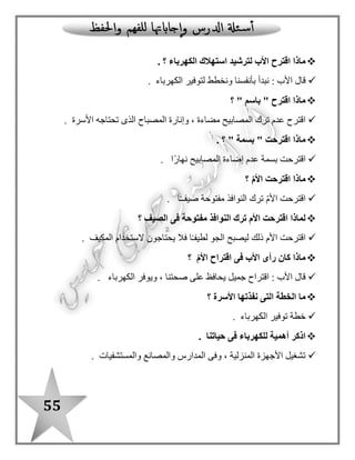55
‫اآل‬ ‫الجداول‬ ‫أكمل‬: ‫بالدرس‬ ‫ا‬ً‫مستعينـ‬ ‫تية‬
‫ال‬
"‫"قمرية‬
‫ال‬
"‫"شمسية‬
ّ‫د‬‫م‬
‫باأللف‬
ّ‫د‬‫م‬
‫بالواو‬
ّ‫د‬‫م‬
‫بالياء‬
‫التنوين‬‫اسم‬‫فعل‬‫حرف‬
‫مفردة‬ ‫كلمات‬‫جمع‬ ‫كلمات‬‫فعلية‬ ‫جمل‬‫اسمية‬ ‫جمل‬
‫استفهام‬ ‫أسلوب‬‫تعجب‬ ‫أسلوب‬‫نفى‬ ‫أسلوب‬‫أسلوب‬‫نداء‬
 