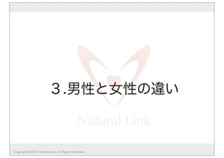 ３.男性と女性の違い
Copyright(C)2015 Natural Link All Rights Reserved
 