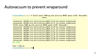 Autovacuum to prevent wraparound
22
 