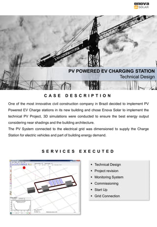 ENGENHARIA
RESIDENCIAL/
COMERCIAL/INDUSTRIAL
Até 1 MWp
• Projeto Básico
• Estudo deViabilidade Financeira
• Projeto Executivo
• Certificação do Projeto e Instalação
USINAS GERAÇÃO DISTRIBUÍDA
1 a 5 MWp
• Avaliação de Local
• Estruturação daTopologia eAnálise de Geração
• Estruturação de Investimentos
• Estruturação da Conexão à Rede
• Estudo deViabilidade Financeira
• Projeto Básico
• Projeto Executivo
• Otimização de Investimentos
• Certificação do Projeto e Instalação
USINAS GERAÇÃO CENTRALIZADA
Acima de 5 MWp
• Avaliação de Local
• Estruturação daTopologia eAnálise de Geração
• Certificação da Geração
• Estruturação de Investimentos
• Estruturação da Conexão à Rede
• Estudo deViabilidade Financeira
• Projeto Básico
• Projeto Executivo
• Otimização de Investimentos
• Certificação do Projeto e Instalação
 
