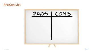 www.luxoft.com
Pro/Con List
 