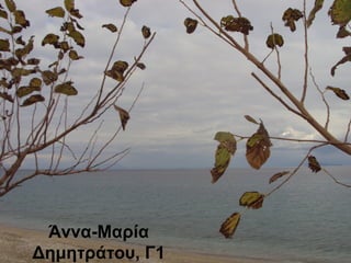 Άννα-Μαρία
Δημητράτου, Γ1
 