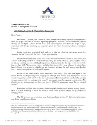 Legal Muscle for Springfield Pastors | PDF