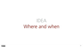 IDEA
Where and when
26
 