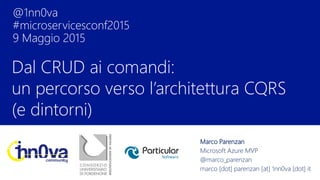Marco Parenzan
Microsoft Azure MVP
@marco_parenzan
marco [dot] parenzan [at] 1nn0va [dot] it
 