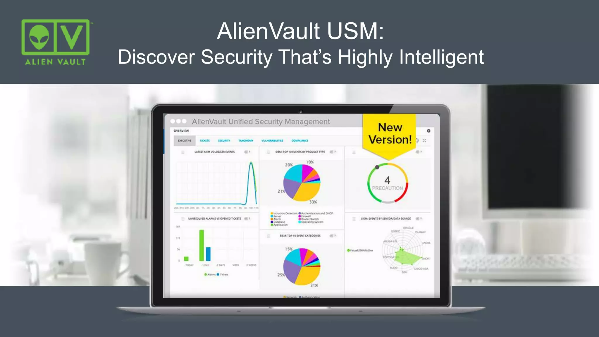 AlienVault USM:
Discover Security That’s Highly Intelligent
 