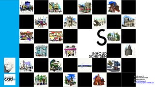 A: HBS straat 15
9201 KR DRACHTEN
T : (0512) 519 419
E : d1949@hetnet.nl
W: www.art-graphics.webklik.com
INHOUD
SCHETSEN
 