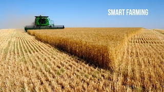 CopyrightPrismTech,2015
John Deere’s machinery uses DDS for internal communication as well as for vehicle-to-vehicle
coordination
Telemetry Data is constantly sent to a Cloud for preventive maintenance
In this use case VORTEX enables fog computing as well as cloud computing
John Deere Autonomous FarmingSmart farming
 