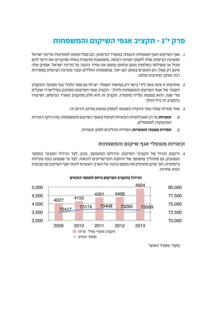 ‫והמשפחות‬ ‫השיקום‬ ‫אגפי‬ ‫תקציב‬ – ‫י"ג‬ ‫פרק‬
11.‫ישראל‬ ‫מדינת‬ ‫למחויבות‬ ‫ומופת‬ ‫סמל‬ ‫הם‬ ,‫הביטחון‬ ‫במשרד‬ ‫והנצחה‬ ‫משפחות‬ ‫ואגף‬ ‫השיקום‬ ‫אגף‬
‫להם‬ ‫היקר‬ ‫את‬ ‫שהקריבו‬ ‫באלה‬ ‫ומיטבית‬ ‫מתמשכת‬ ,‫רצופה‬ ‫תמיכה‬ ‫לתמוך‬ ‫שלה‬ ‫הביטחון‬ ‫ומערכת‬
‫אלה‬ ‫אגפים‬ .‫ישראל‬ ‫מדינת‬ ‫על‬ ‫ההגנה‬ ‫מחיר‬ ‫את‬ ‫נפשם‬ ‫ובחוסן‬ ‫גופם‬ ‫בשלמות‬ ‫ששילמו‬ ‫או‬ ‫מכול‬
‫במסירות‬ ‫הביטחון‬ ‫מערכת‬ ‫ובנכי‬ ‫החללים‬ ‫במשפחות‬ ,‫יום-יומי‬ ‫באופן‬ ‫תומכים‬ ‫הם‬ ;‫סמל‬ ‫רק‬ ‫אינם‬
.‫מלאה‬ ‫מחויבות‬ ‫ומתוך‬ ‫רבה‬
22.‫התקציב‬ :‫משקל‬ ‫כבד‬ ‫כלכלי‬ ‫ממד‬ ‫גם‬ ‫לה‬ ‫יש‬ .‫הסמלי‬ ‫במישור‬ ‫רק‬ ‫ביטוי‬ ‫לידי‬ ‫באה‬ ‫אינה‬ ‫זו‬ ‫מחויבות‬
‫שקלים‬ ‫במיליארדי‬ ‫מסתכם‬ )‫השיקום‬ ‫אגפי‬ ‫תקציב‬ – ‫(להלן‬ ‫והמשפחות‬ ‫השיקום‬ ‫אגפי‬ ‫של‬ ‫השנתי‬
‫ושיעורו‬ ,‫הביטחון‬ ‫משרד‬ ‫מתקציב‬ ‫חלק‬ ‫הוא‬ ‫זה‬ ‫תקציב‬ .‫מתמדת‬ ‫עלייה‬ ‫במגמת‬ ‫והוא‬ ,‫שנה‬ ‫מדי‬
.‫והולך‬ ‫גדל‬ ‫זה‬ ‫בתקציב‬
33.:‫זה‬ ‫ורגיש‬ ‫מורכב‬ ‫בנושא‬ ‫לעסוק‬ ‫כשבאה‬ ‫הוועדה‬ ‫בפני‬ ‫עמדו‬ ‫סוגיות‬ ‫שתי‬
‫	.א‬‫הזכויות‬ ‫היקף‬ ‫מהו‬ ,‫והמשפחות‬ ‫השיקום‬ ‫באגפי‬ ‫לטיפול‬ ‫הזכאיות‬ ‫האוכלוסיות‬ ‫הן‬ ‫מי‬:‫זכאויות‬
.‫למטופלים‬ ‫המוענקות‬
‫	.ב‬.‫זכאויות‬ ‫למתן‬ ‫תהליכים‬ ‫הסדרת‬ :‫הזכאויות‬ ‫מנגנוני‬ ‫הסדרת‬
‫והמשפחות‬ ‫שיקום‬ ‫אגף‬ ‫מטופלי‬ ‫זכאויות‬
44.‫במספר‬ ‫המצער‬ ‫הגידול‬ ‫לצד‬ ,‫נובע‬ ,‫המתמשך‬ ‫וגידולם‬ ,‫השיקום‬ ‫תקציבי‬ ‫של‬ ‫הגדול‬ ‫היקפם‬
‫פעילות‬ ‫בעת‬ ‫שנפגעו‬ ‫מי‬ ‫לצד‬ .‫לזכאות‬ ‫הקריטריונים‬ ‫הרחבת‬ ‫של‬ ‫מתמשך‬ ‫מתהליך‬ ‫גם‬ ,‫הנפגעים‬
‫קבוצות‬ ‫גם‬ ‫השיקום‬ ‫אגף‬ ‫לזכאי‬ ‫הצטרפו‬ ,‫הארץ‬ ‫על‬ ‫בהגנה‬ ‫נפשם‬ ‫את‬ ‫מחרפים‬ ‫שהם‬ ‫תוך‬ ,‫ביטחונית‬
.‫אחרות‬ ‫רבות‬
‫הזכאים‬ ‫למספר‬ ‫ביחס‬ ‫השיקום‬ ‫בתקציב‬ ‫הגידול‬
‫האוצר‬ ‫משרד‬ :‫מקור‬
)‫ש״ח‬ ‫(מיל׳‬ ‫מקורי‬ ‫תקציב‬
‫זכאים‬ ‫מספר‬
 