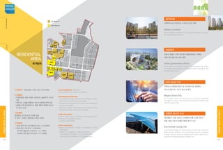 ■지정면적 : 595,340㎡ (16개 단지 12,015세대)
■조성방향
•주변환경에 따른 특화된 외관으로 공동주택 디자인
개선
•커뮤니티 시설을 확충하고 에너지 절약형 주택 설계
•공항로 남측 발산택지지구 개발 계획과 연계한 대규모
주거단지 조성
■공급방향
일반분양, 장기전세 등 다양한 공급
※ 문의 : SH공사 대표전화 (1600-3456)
■추진일정
•1단계 입주 (2014년 9월 9개 단지 / 6,730세대)
•2단계 입주 (7개 단지 / 5,285세대)
-2016년 6월 입주 (5개 단지 / 3,111세대)
-2018년 이후 입주 (2개 단지 / 2,174세대)
■ Area Designated : 595,340㎡
•16 complexes with 12,015 households
■ Developmental Direction
•Improving the design of apartment buildings to make
them harmonize with the surroundings
•Designing energy-efficient housing and expanding
community facilities
•Fostering a large residential area that blends well
with other adjacent apartment complexes
■ Type of provision:
Various types are considered including general
distribution and long-term lease. 	
※ Contact: 1600-3456
■ Move-in Schedule
•Stage 1 (September 9. 2014/ 9 complexes / 6,730
households)
• Stage 2 (7 complexes / 5,285 households)
- June 2016 (5 complexes / 3,111 households)
- After 2018 (2 complexes / 2,174 households)
주거단지
RESIDENTIAL
AREA
1st move-in
2nd move-in
사회복지시설, 어린이집, 도서관 등 입주 예정
Welfare facilities
Social welfare facilities such as daycare centers, libraries,
etc. will move into the city.
소방서, 경찰서, 구청, 주민센터, 출입국관리소, 우체국, 	
세무서 등 공공 청사 입주 예정
Public government offices
Public offices such as fire stations, police stations, gu office,
community service centers, immigration office, post office, and
tax office will move in.
친환경 도시통합운영센터 및 유비쿼터스등 정보통신 	
인프라 제공으로 시민의 삶의 질 향상
Magok Smart City
ICT infrastructure including an eco-friendly integrated
management center and ubiquitous facilities will improve the
citizens' quality of life.
태양광발전, 지열, 난방 등 신재생에너지를 도입한 에너지 	
효율 1등급 수준의 미래형 친환경 에너지 도시
Eco-friendly energy city
Eco-friendly energy city of the future, achieving almost 1st
grade energy efficiency and introducing new and renewable
energy sources such as photovoltaic power generation,
geothermal power generation, heating, etc.
1st move-in
2nd move-in
1
단지
2단지
3단지
4
단지
5단지 6단지
7단지
8단지
9단지
10-1
단지
13단지
14단지
15단지
11
단지
12
단지
10-2
단지
복지지설
공공청사
마곡 Smart City
친환경 에너지 도시
34
MagokDistrctofSeoul
SEOUL
MAGOK
35
MagokDistrctofSeoul
Residentialarea주거단지
 