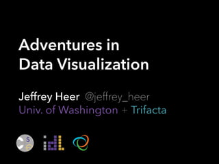 Adventures in
Data Visualization
Jeffrey Heer @jeffrey_heer
Univ. of Washington + Trifacta
 