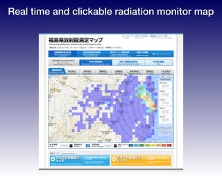 Real time and clickable radiation monitor map
 