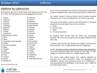17www.IceCapAssetManagement.com
Addition by subtraction
October 2015 Collision
And countries who are not at 0% will be the...