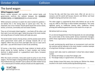 21www.IceCapAssetManagement.com
The band wagon
October 2015 Collision
What happens next?
Recent market behavior and reacti...