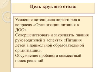 Организация Питания В Доо Октябрь 2015 Год | PPT