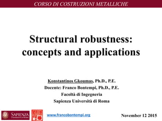 Robustness Structural Engineering Structural robustness: concepts and applications. | PDF