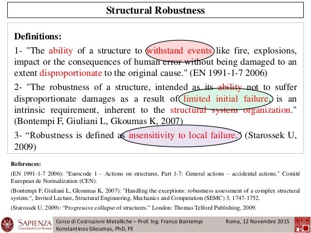 Structural Robustness Concepts And Applications