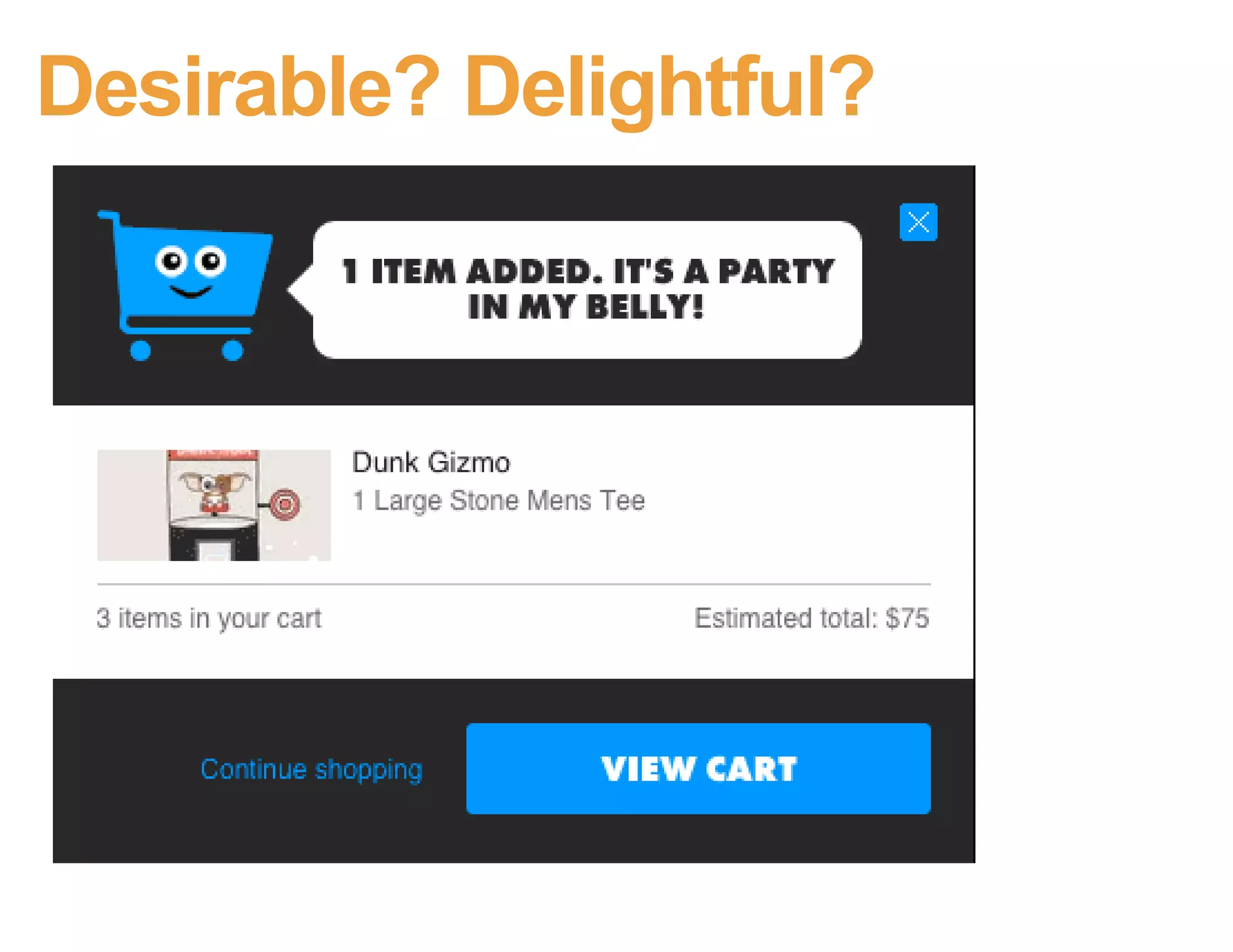 The D word problem
This? Desirable? Delightful?
 