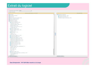 Extrait du logiciel
Osez Entreprendre - 19/11/2015 Mon marché vu à la loupe
 