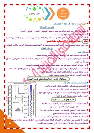 3
ٍٚ‫اال‬ ٌ‫ايفص‬
‫ازدواجية‬
‫الموجة‬
‫والجسيم‬
‫الي‬ ‫ينقسم‬ ‫الفيزياء‬ ‫لعلم‬ ‫دراستنا‬
‫الفيزياء‬‫الكالسيكية‬



‫االضه‬ ‫بَرا‬ ٘ٔ‫الهالضٔه‬ ٛ‫الفٔصٓا‬ ٕ‫تطن‬ ‫ملاذا‬ ‫علل‬‫؟‬
.
‫الحديثة‬ ‫الفيزياء‬
: ‫تفسر‬ ‫التي‬ ‫هي‬





‫تفطري‬ ‫يف‬ ١ٝ‫ايهالضٝه‬ ٤‫ايفٝصٜا‬ ّ‫اضتددا‬٤ٛ‫ايض‬
‫ان‬ ‫نعلم‬ ‫السابقة‬ ‫الدراسات‬ ‫من‬:



١ٓ‫ايطاخ‬ ّ‫األدطا‬ ‫اغعاع‬



 