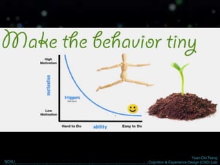 Yuan-Chi Tseng
Cognition & Experience Design (CXD) LabNCKU
 