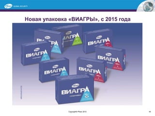 Новая упаковка «ВИАГРЫ», с 2015 года
Copyright© Pfizer 2015 44
 