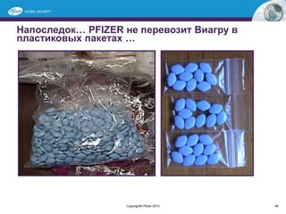 Напоследок… PFIZER не перевозит Виагру в
пластиковых пакетах …
48Copyright© Pfizer 2015
 