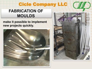 FABRICATION OF
MOULDS
make it possible to implement
new projects quickly.
Cicle Company LLC
 