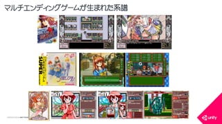 COPYRIGHT2015 @ UNITY TECHNOLOGIES JAPAN
マルチエンディングゲームが生まれた系譜
 