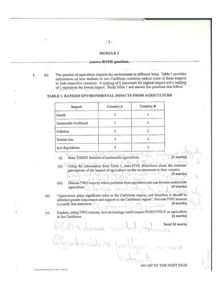 CAPE Environmental Science Unit 2 2015 Paper 2 | PDF