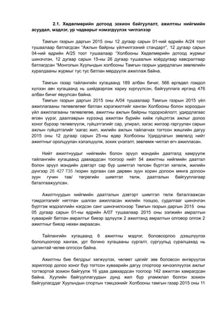 2015 оны сүүлийн хагас жилийн тайлан | PDF