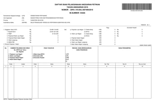 TAHUN ANGGARAN 2015
IB.SUMBER DANA
2. Rincian Pinjaman / Hibah :
Kode/Nama Satker (567495):
Halaman : 1IB.
Provinsi
Unit Organisasi
Kementerian Negara/Lembaga
:
:
: (018)
(09)
(11)
KEMENTERIAN PERTANIAN
BADAN PENELITIAN DAN PENGEMBANGAN PERTANIAN
SUMATERA SELATAN
BALAI PENGKAJIAN TEKNOLOGI PERTANIAN SUMATERA SELATAN
DAFTAR ISIAN PELAKSANAAN ANGGARAN PETIKAN
NOMOR : DIPA- 018.09.2.567495/2015 DS:8809-5458-9493-8400
1. Anggaran Tahun 2015
1. Rupiah Murni
5. Hibah Langsung
2. PNBP
3. Pinjaman/Hibah Luar Negeri
6. SBSN PBS
4. Pinjaman/Hibah Dalam Negeri
Rp.
Rp.
Rp.
Rp.
Rp.
Rp.
Rp.
22.883.133.000
22.821.221.000
61.912.000
0
0
0
0
Pagu Ekuivalen Rupiah
Ket : a. Pinjaman Luar Negeri
e. Hibah Luar Negeri Langsung
b. Hibah Luar Negeri
c. Pinjaman Dalam Negeri
d. Hibah Dalam Negeri
f. Hibah Dalam Negeri Langsung
(1) Valuta Asing
(1) Valuta Asing
(2) RPLN
(2) RHLN
US$
US$
US$
US$
IDR
IDR
IDR
IDR
0
0
0
0
0
0
0
0
Rp.
Rp.
Rp.
Rp.
0
0
0
0
No. SUMBER PINJAMAN DAN HIBAH PAGU TAHUN INI RINCIAN DANA BERDASARKAN DANA PENDAMPING
(dalam ribuan rupiah)
No. NPP/H per Tahun
No. Register
1. Pinjaman Luar Negeri
2. Hibah Luar Negeri
3. Pinjaman Dalam Negeri
4. Hibah Dalam Negeri
1) Mata Uang NPP/H
2) Ekuivalen USD
3) Ekuivalen Rupiah
CARA PENARIKAN
1) PP
2) PL
3) RK
4) LC
5) -
Kode Kode Kode Rp. Pdp Rp.LN Rp.Loc.CostUraian Dana Dana
1 2 3 4 5 6 7 8 9 10
NPP/H : Naskah Perjanjian Pinjaman dan/atau Hibah
 