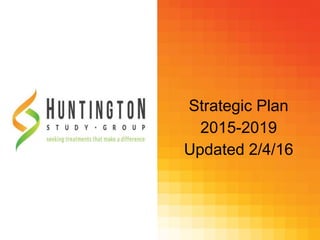 Strategic Plan
2015-2019
Updated 3/22/16
 